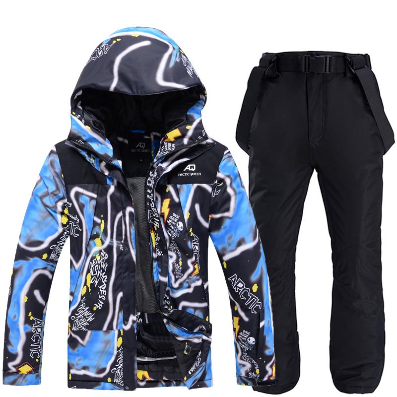 Men s Snow Suit Wear, Snow Wear Suit Sets, Snowboarding Suit Clothes, Ski Jacket and Pant Sets, Snowboard Sport Suit, Male Suit M
