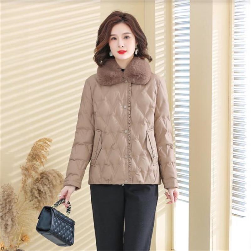 YAYA Women's PU Leather Down Coat