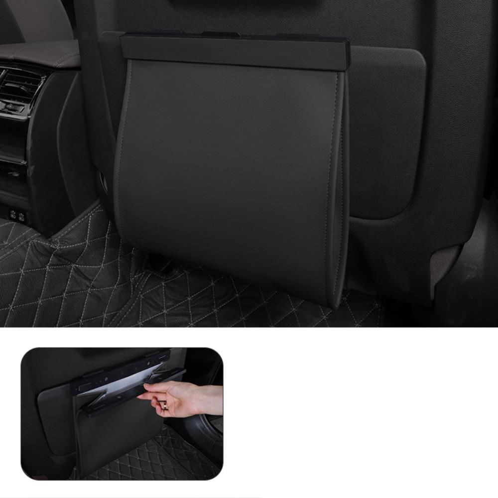 Waterproof Magnetic Adsorption Storage Bag Leather Seat Hanging Trash Can  Car Interior Supplies