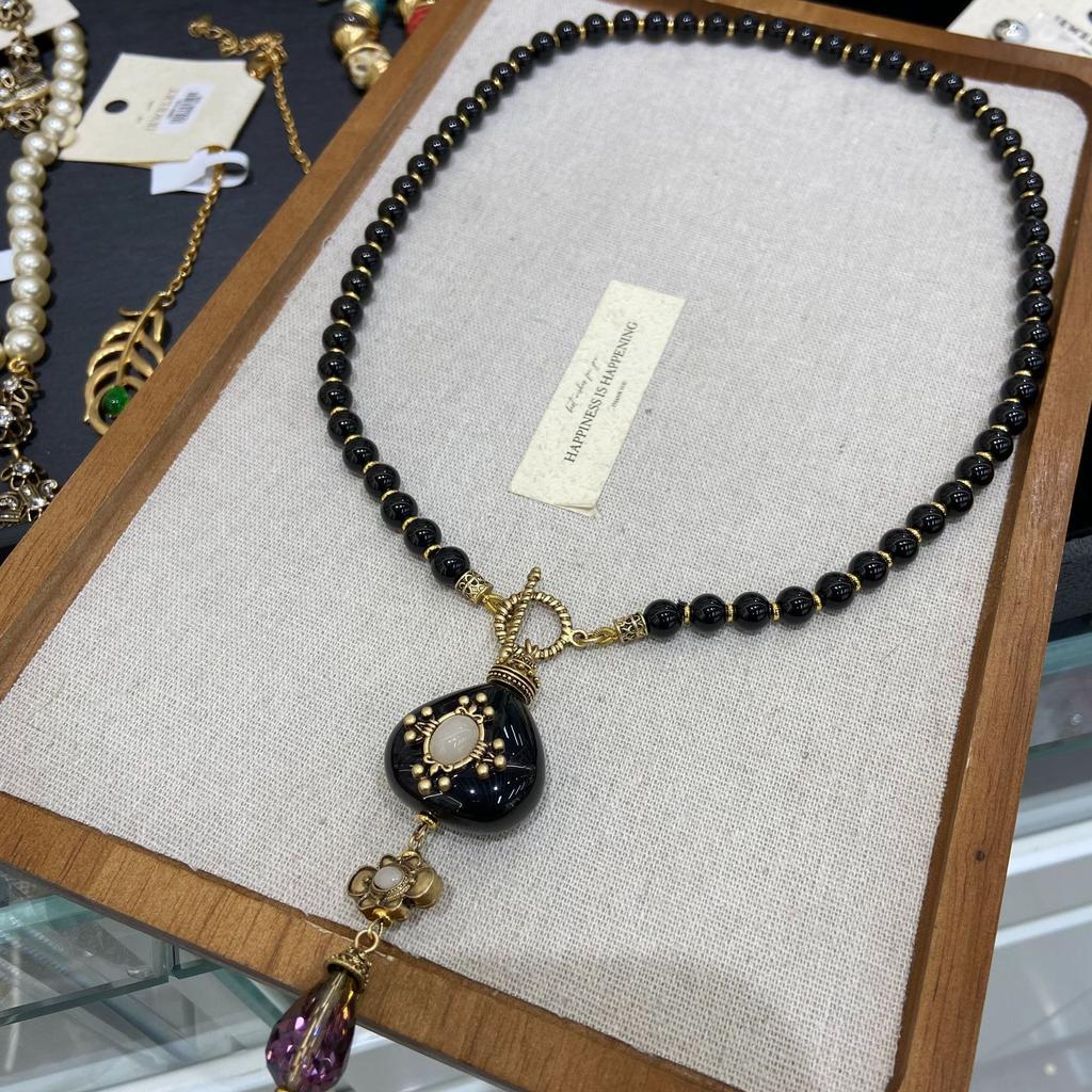 Bee Double-Layer Single-Layer Fashion Agate Medieval Vintage Western Antique Niche Design Necklace