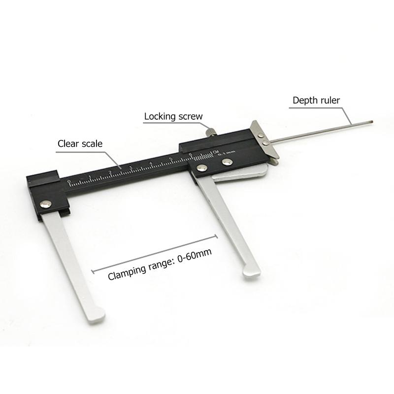 Brake Disc Thickness Measuring Vernier Caliper Auto Car Tyre Plate Wear Depth Gauge Ruler Practical Test Hand Tools
