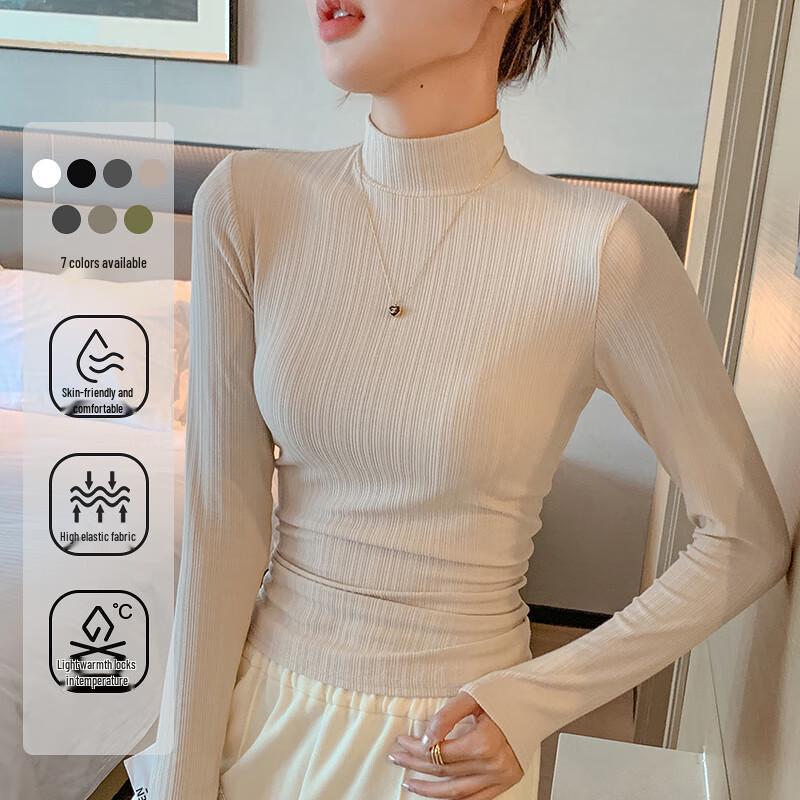 

Yuzhaolin Women s Mock Neck Long Sleeve Knit Top L (90-125 jin)