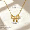 Elegant Double Happiness Knot Bow Pendant Necklace for Women - Versatile High-End Fashion Jewelry