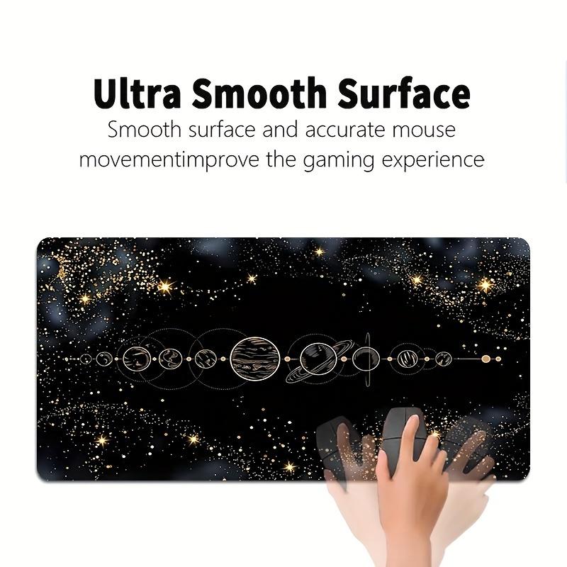 Large Planetary Orbit Mouse Pad with HD Space Pattern Thick Soft Natural Rubber NonSlip Desk Mat for Gaming Office