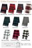 Vita Natur Cashmere Blend Wool Scarf x Check Pattern 95% Wool, 5% (Unisex) (190cm 30cm) (Tartan Red)