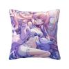 Custom Modern Anime Genshin Impact Cushion Cover Polyester Manga Kawaii Throw Pillow Case Home Decorative