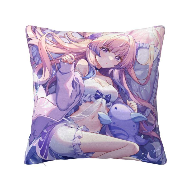 Custom Modern Anime Genshin Impact Cushion Cover Polyester Manga Kawaii Throw Pillow Case Home Decorative
