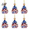Lightweight Acrylic Car Rearview Mirror Decor 250 Anniversary USA Christmas Ornament America Years Patriotic Tree Party Gift Decoration 1776-2026 2D