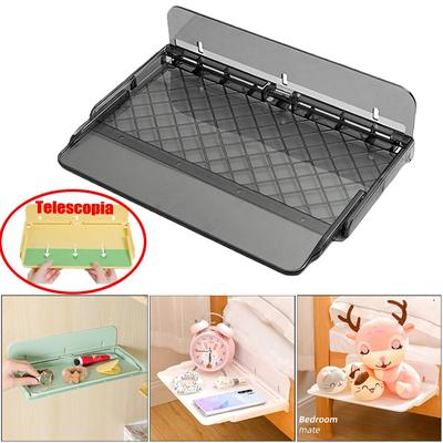Telescopisch Wandopbergrek Opvouwbaar Bedside Boek Diversen Plank Geen Gaten Badkamer Wand Make-up Houder Rek Slaapzaal Plank