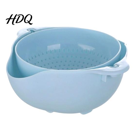 Rinsing Bowl for Grains Double Layer Vegetable Washing Basket Multifunctional Draining Fruit Food Prep Colander & Colander Strainer Kitchen