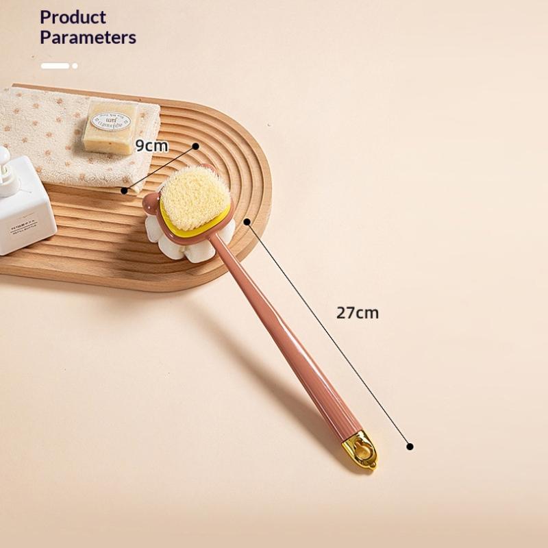 Bathing And Brushing The Back Sponge Long Handle Soft Hair Bath Brush Doubleside Rub Shower Brush Back Scrubber Exfoliating Tool