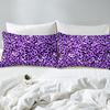 Purple Leopard Print Three-Piece Quilt Cover 3D Digital Printing Bedding Set Bed Cover