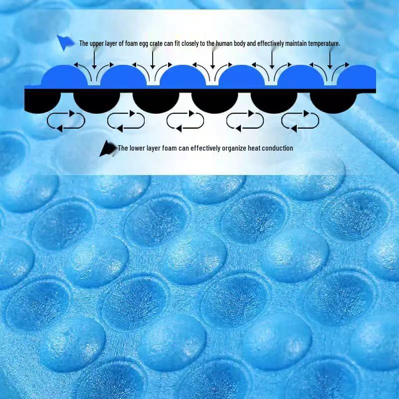 XPE Four-Fold Portable Outdoor Seat Cushion: Moisture-Proof Honeycomb Egg Crate Picnic Mat with Foam Insulation