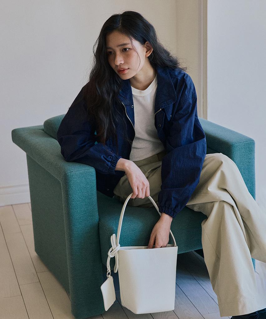 Nutnut Leather Bucket Bag - White