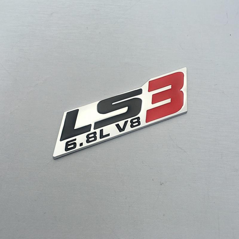 

3D металлический значок LT1 LS1 LS3 LS6 LT9 LSX 5.7L 6.8L 7.4L V8, боковая эмблема, задняя часть, украшение для автомобиля, наклейки для автомобиля, Стайлинг автомобиля Ls3 6.8l v8