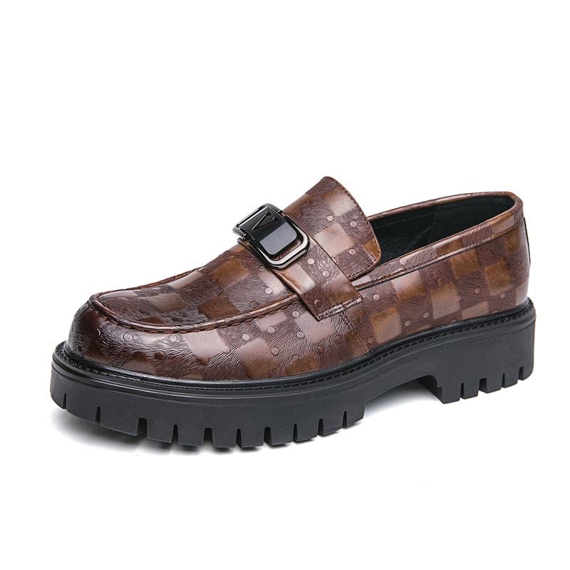 

Весенняя новая корейская версия модных персональных деловых повседневных кожаных туфель мужская обувь британский стиль туфли на платформе кожаные 44