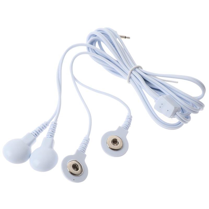 1 Pc 4-Way Electrode Pads Tens Unit Lead Wires Cables Connection Massage Tools