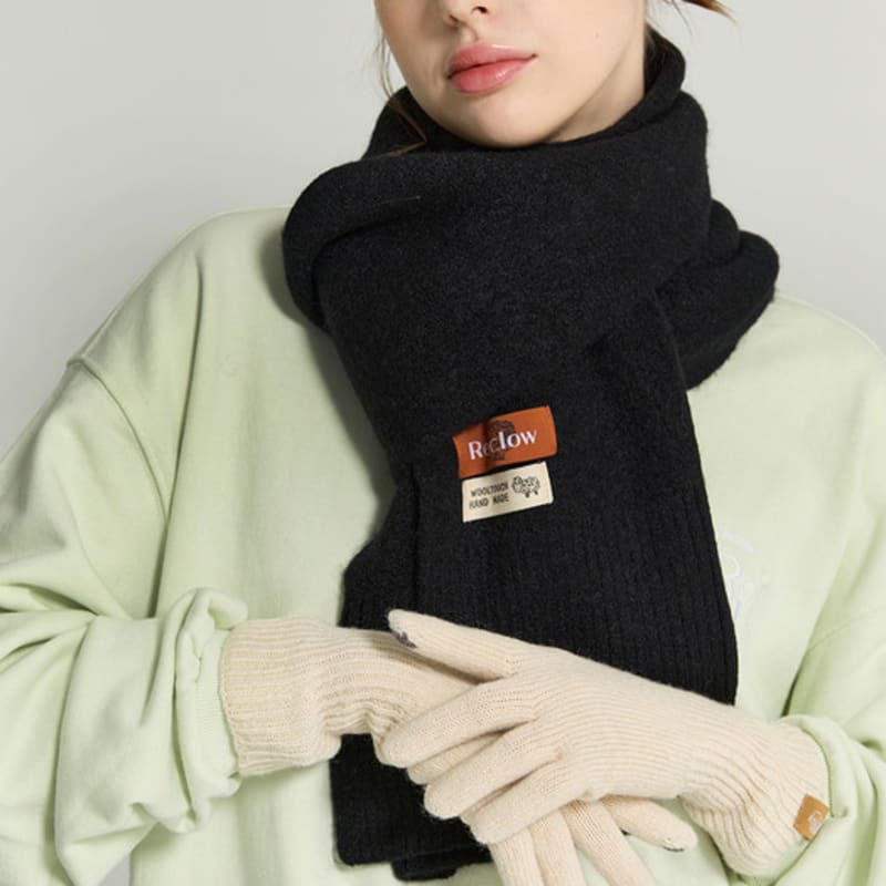 

RECLOW RECLOW Однотонные длинные перчатки цвета слоновой кости FREE