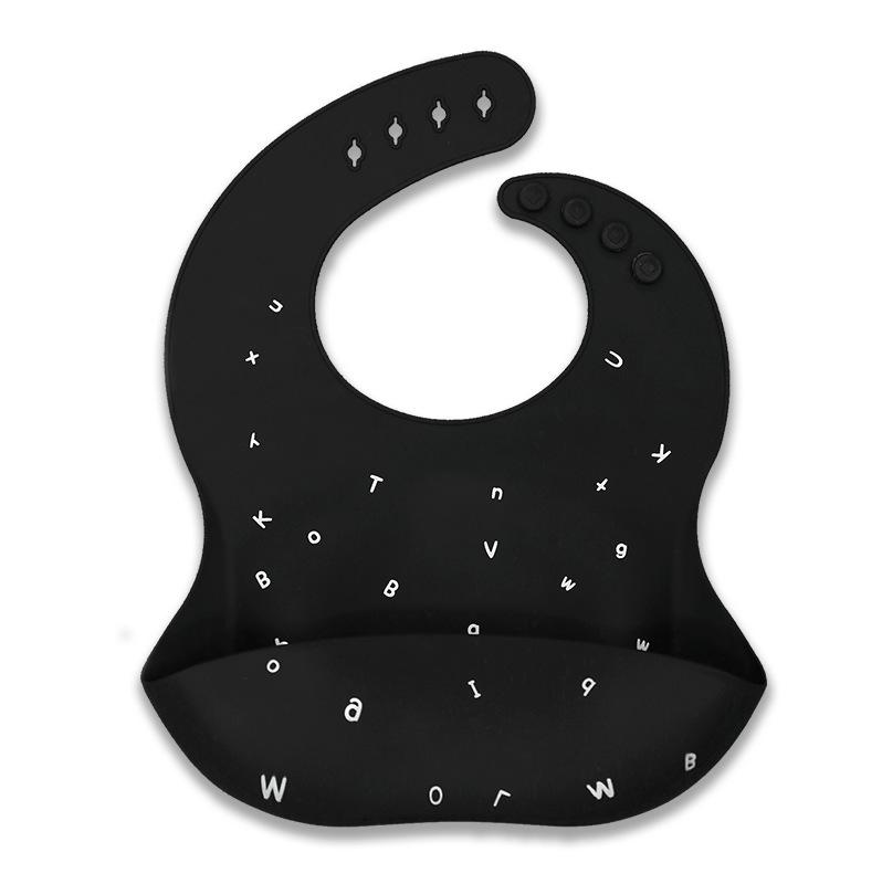Babador de silicone à prova d'água para bebês - Babador de arroz descartável grande
