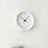 KATOMOKU Muku Clock 7 Octagonal White Wall Clock with Continuous Second Hand km-60WHRC8 Movement, 30.0cm (Radio-Controlled Clock)
