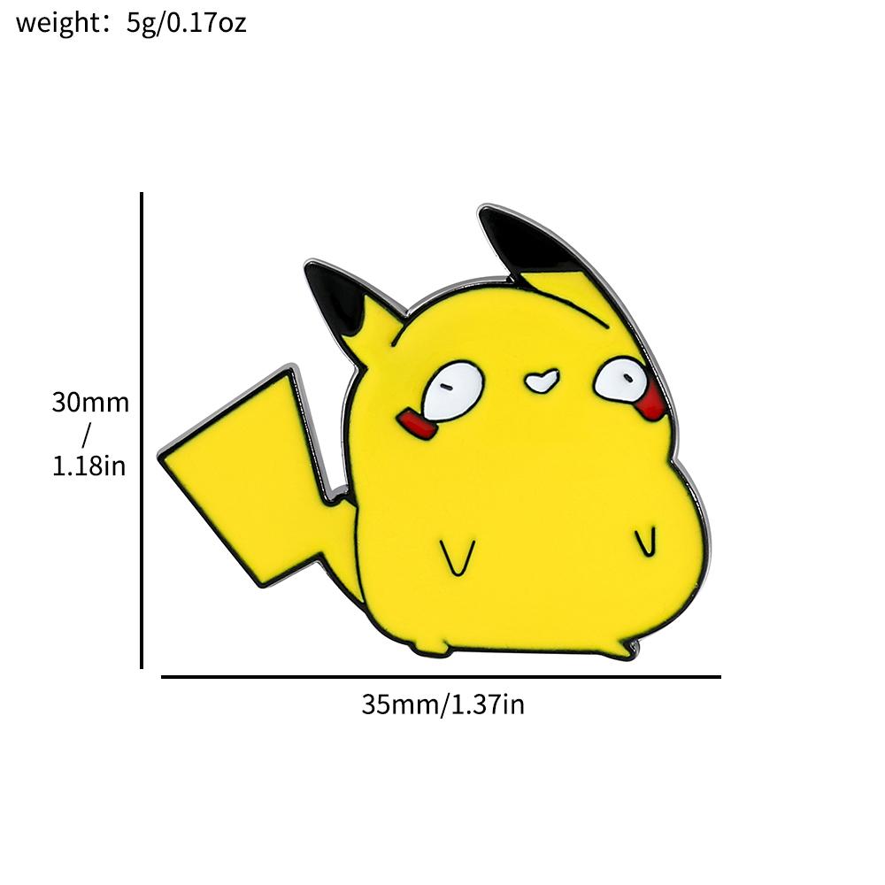 Anime Enamel Pin Funny Cartoon Figure Pikachu Squirtle Psyduck Metal Badge Brooch Jacket Jeans Lapel Pin Toy Accessories
