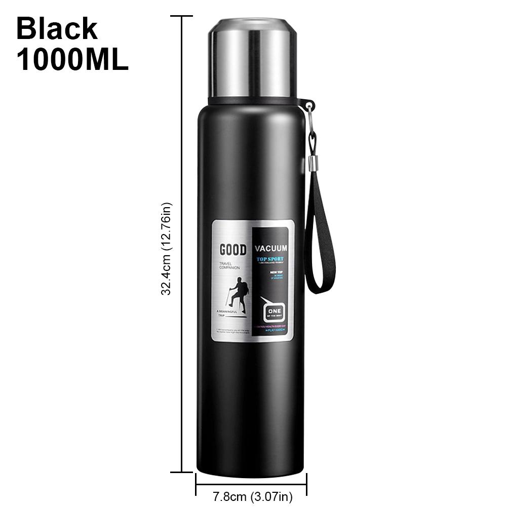 600-2000ml Water Bottle Outdoor Portable Insulation Tumbler Bottle Stainless Steel Tea Coffee Cold and Hot Thermal Thermos