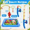 CozyBomBTM Magnetic Fishing Toy Game Set | Water Play - Bath - Pool - Includes Fishing Rod and Net | Floating Fish and Sea Creatures | Ages 3-8 Kids