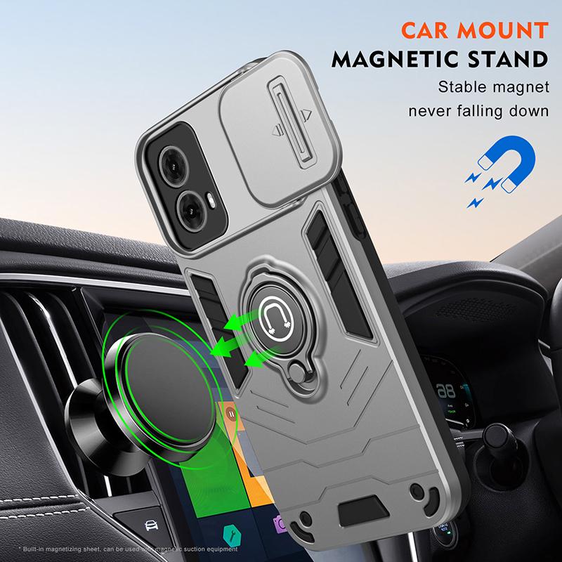 Moto G84 G85 Luxury Shockproof Armor Magnetic Case For Motorola Moto G85 Silicone Bumper Hard PC Back Cover MOTO G84 Phone Cases