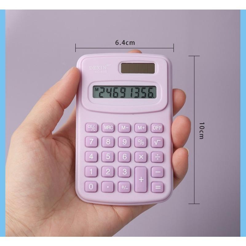 Cute Cartoon Mini Portable 8 Digit Calculator For Student Office Daily Use