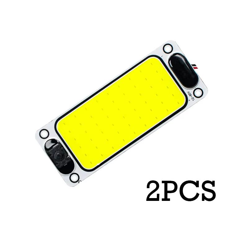 

2PCS 12V 24V LED vehicle interior Light COB Bead Thin Car Reading Light Bar Dome Light with Switch for Car Van Truck RV Camper 54LEDS