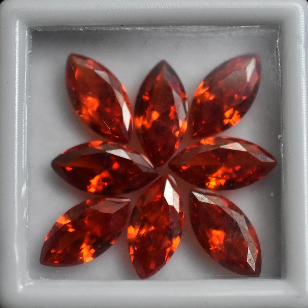 15 Pcs 10x5 mm Natural Orange Sapphire Marquise Cut Lot   Gems Free Gift