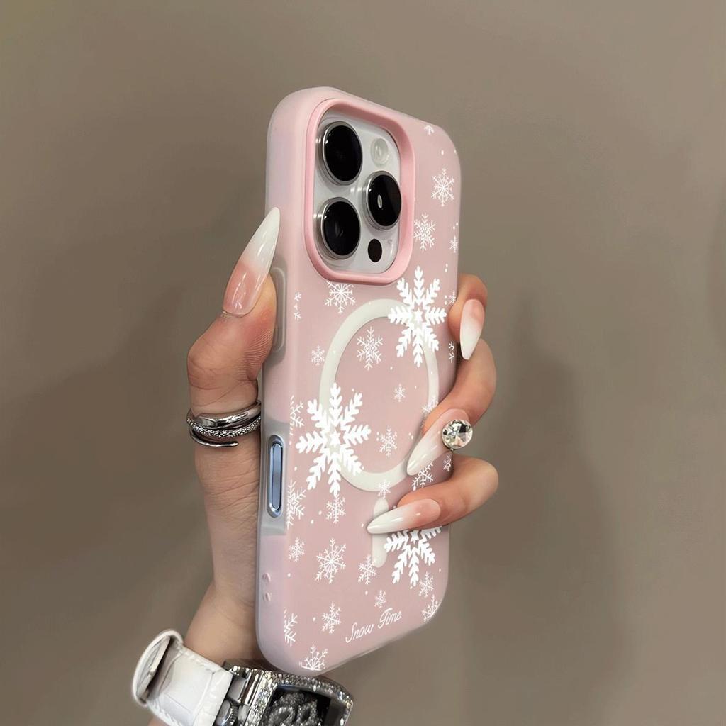 Magnetic Jelly 2-in-1 Mobile Phone Case for Apple 17PROMAX Large Hole Protective Case Cute Simple Trendy Brand Case