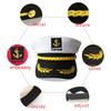Matrosenhut, Yacht-Kapitän-Hut, Matrosenkapitän-Kostüm, Herren-Marine-Marine-Hut, verstellbarer Boots-Marine-Hut für Erwachsene, Kinder, Männer und Frauen