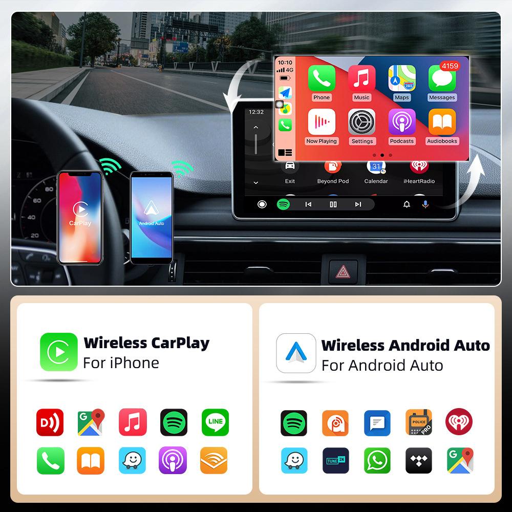 M25 2 in 1 For CarPlay/Android Auto Wired to Wireless Car Adapter Bluetooth-compatible 5.4 AI Box USB Dongle