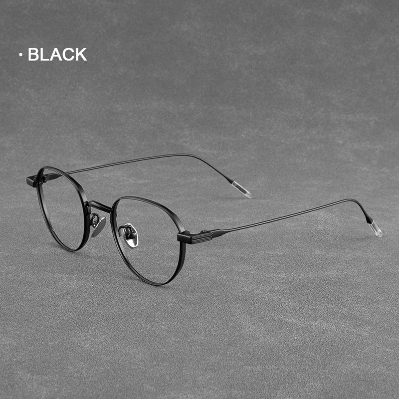 

New Japanese Style Handmade Ultra-light Titanium Glasses Frames Men Business Large Eyeglasses Luxury Vintage Deaigner Spectacle Demo Lens чорний
