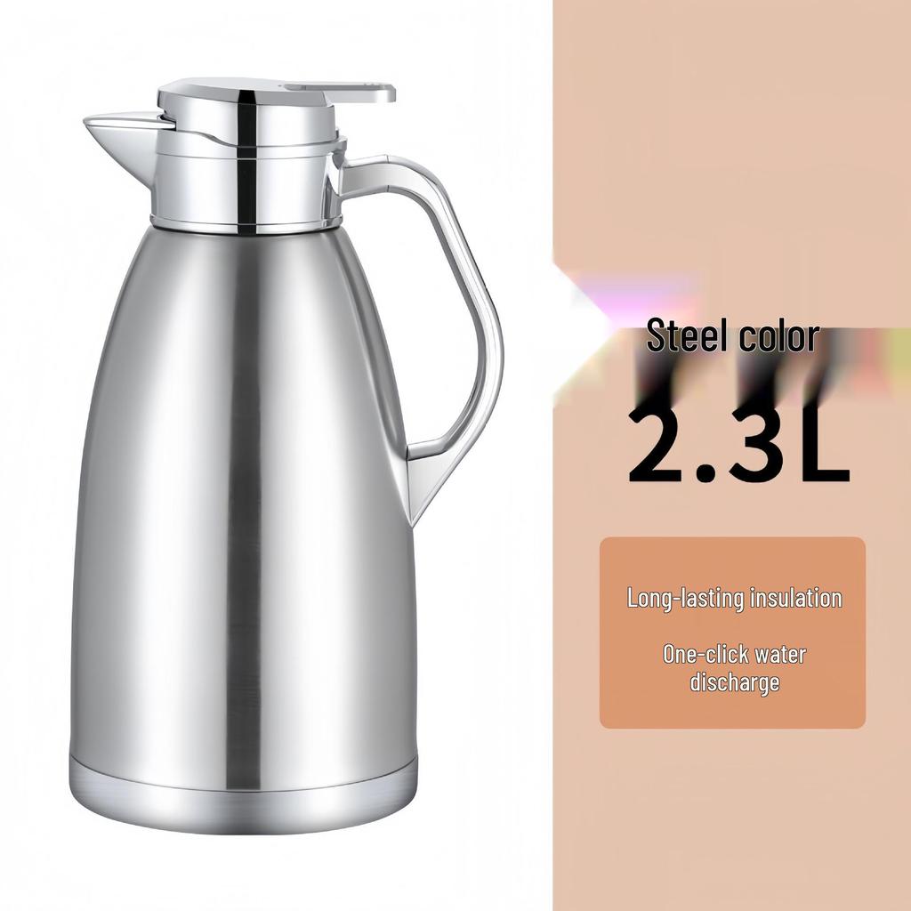 304 Stainless Steel Anti-Scald Insulated Kettle - Double-Layer Hot Water Bottle for Home & Commercial Use