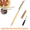 1 Pcs Portable Pizza Oven Long Wood Handle Cleaning Brush Easy Cleaning Hard Bristles Grill Brush For Pizza Oven Grill Cleaning