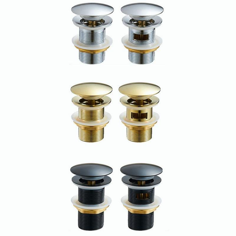 Lavabo Bagno Ottone Scarico Lavandino Pop Up Pulsante Click Clack Tappo Fessurato