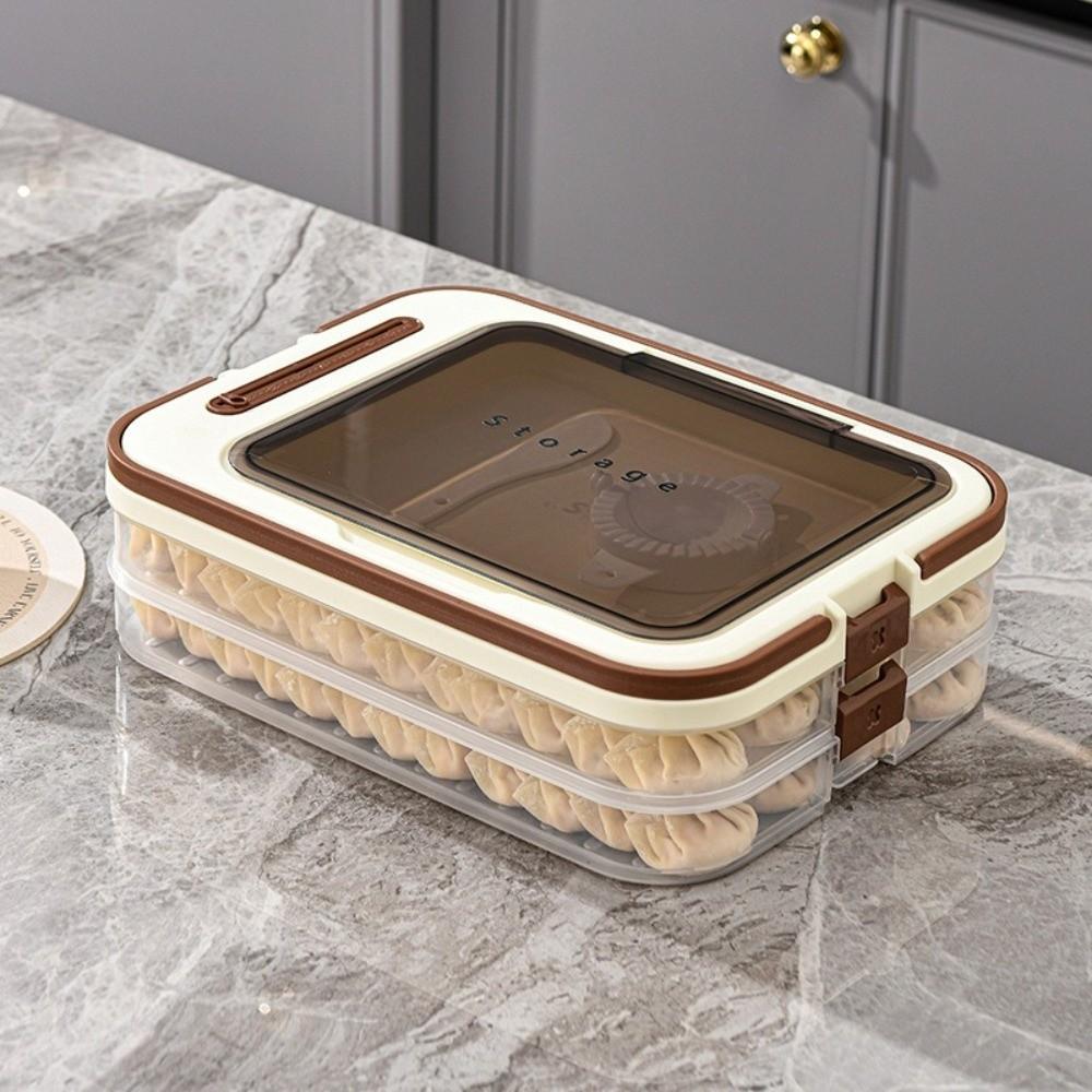 1/2/3/4 Schichten Aufbewahrungsbox für Teigtaschen Großes Fassungsvermögen Antihaftbeschichtet Kühlschrankbox Frischhaltebox Gefrierfachbox Heimküche