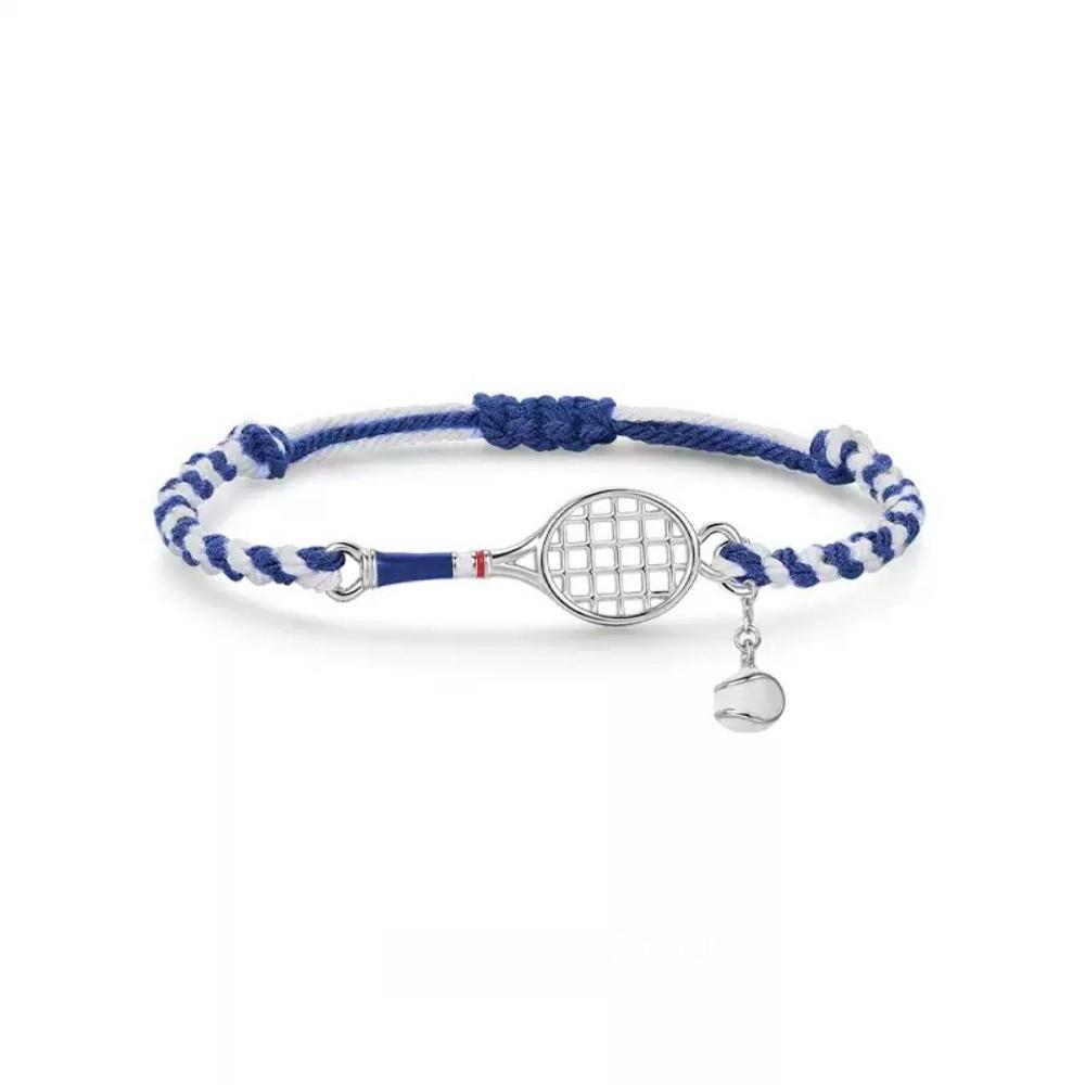 Lightweight Sporty Necklace Handwoven Couple Hand Chain Fashion Tennis Racket Bracelet Unisex