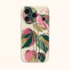 Botanical Colorblock Leaf Art Graphic Design House Plant Film Aesthetic Protective Shockproof Bumper Phone Case Cover For iPhone 14 15 16 Pro Max Plus