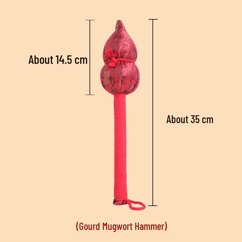Red Hawthorn Rock Candy Mugwort Massage Hammer for Shoulder & Back