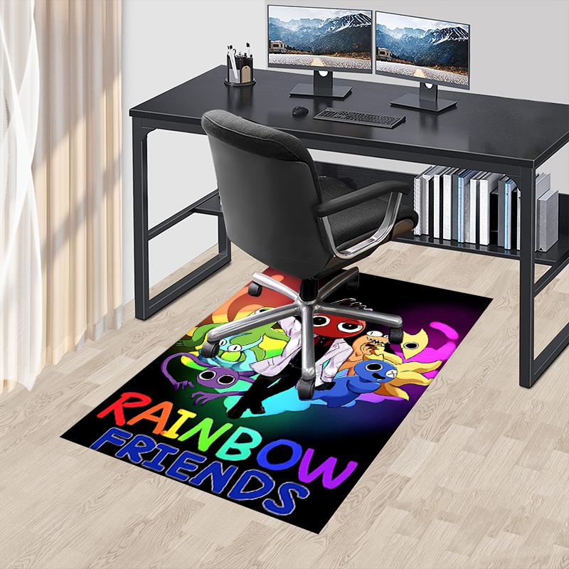 1 Stück Regenbogen-Kreaturen Teppich für Spielzimmer Schlafzimmer Wohnzimmer Sofa Heimdekoration, Kinder Spielbereich Teppich Rutschfeste Fußmatte Y72944