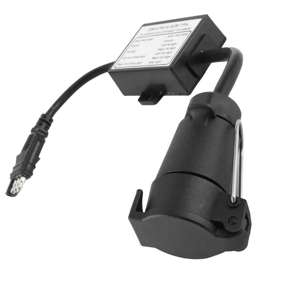 Fashion Trailer Connector Light Converter USA 4 Pin to EUR 7 Pin Adapter Stop/Brake Signal Separating Trailer Light Converter
