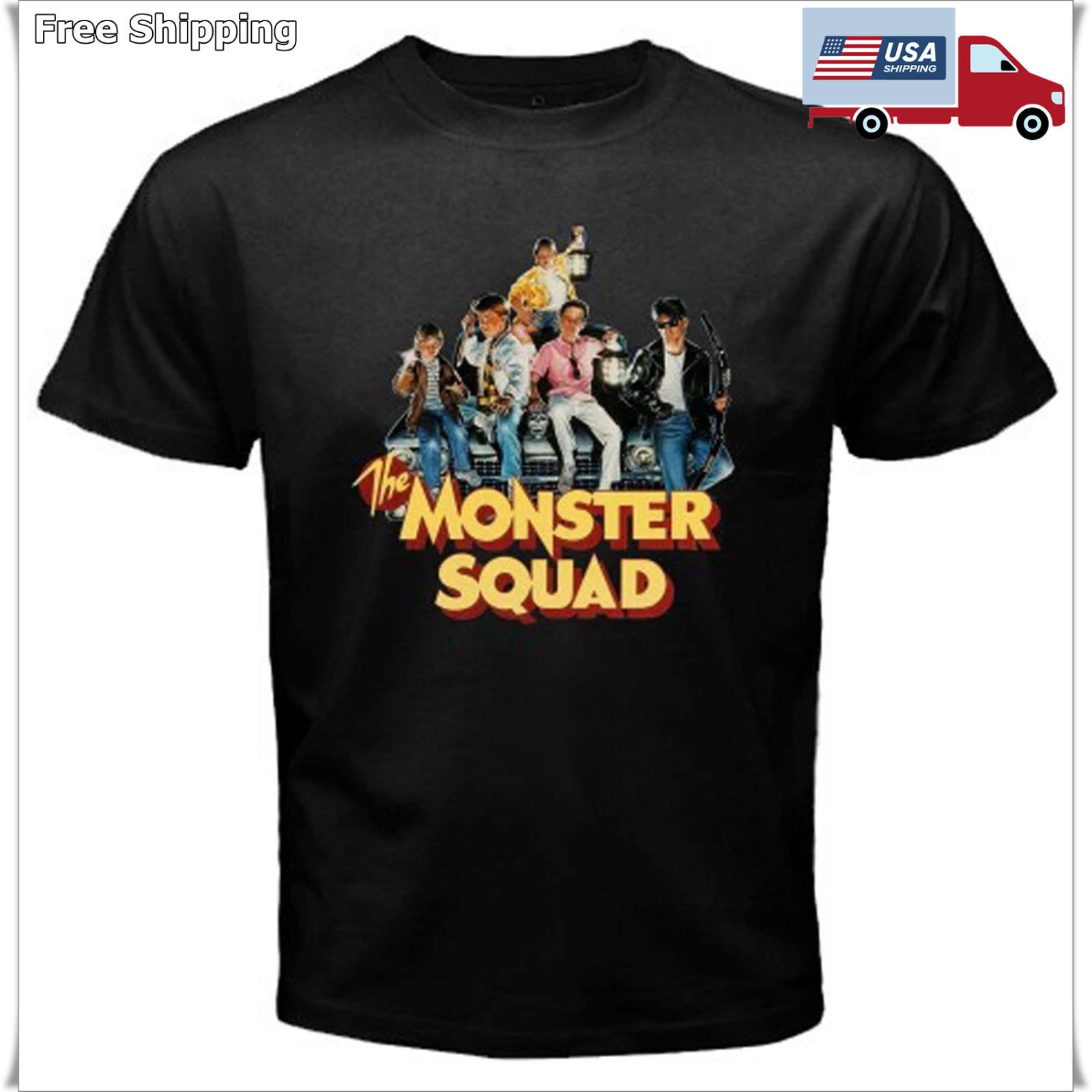 Monster Squad Horror Movie Unisex Black Cotton T Shirt Size S-5XL M