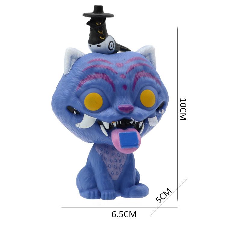 4-inch witch hunting group, 6 head movable tiger star figurines, game peripherals, cake ornaments, figurines, toys