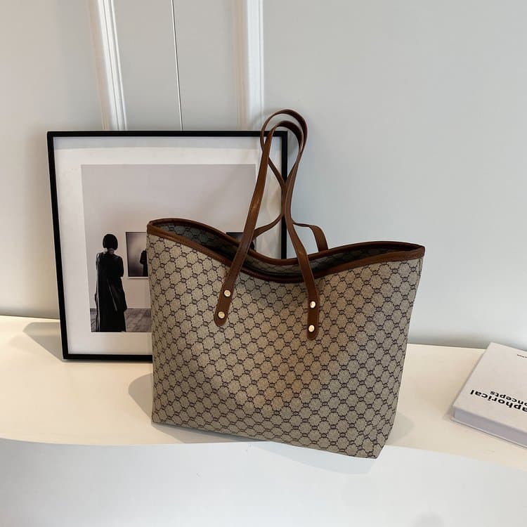 Printed light luxury fashion pattern shoulder bag tote bag