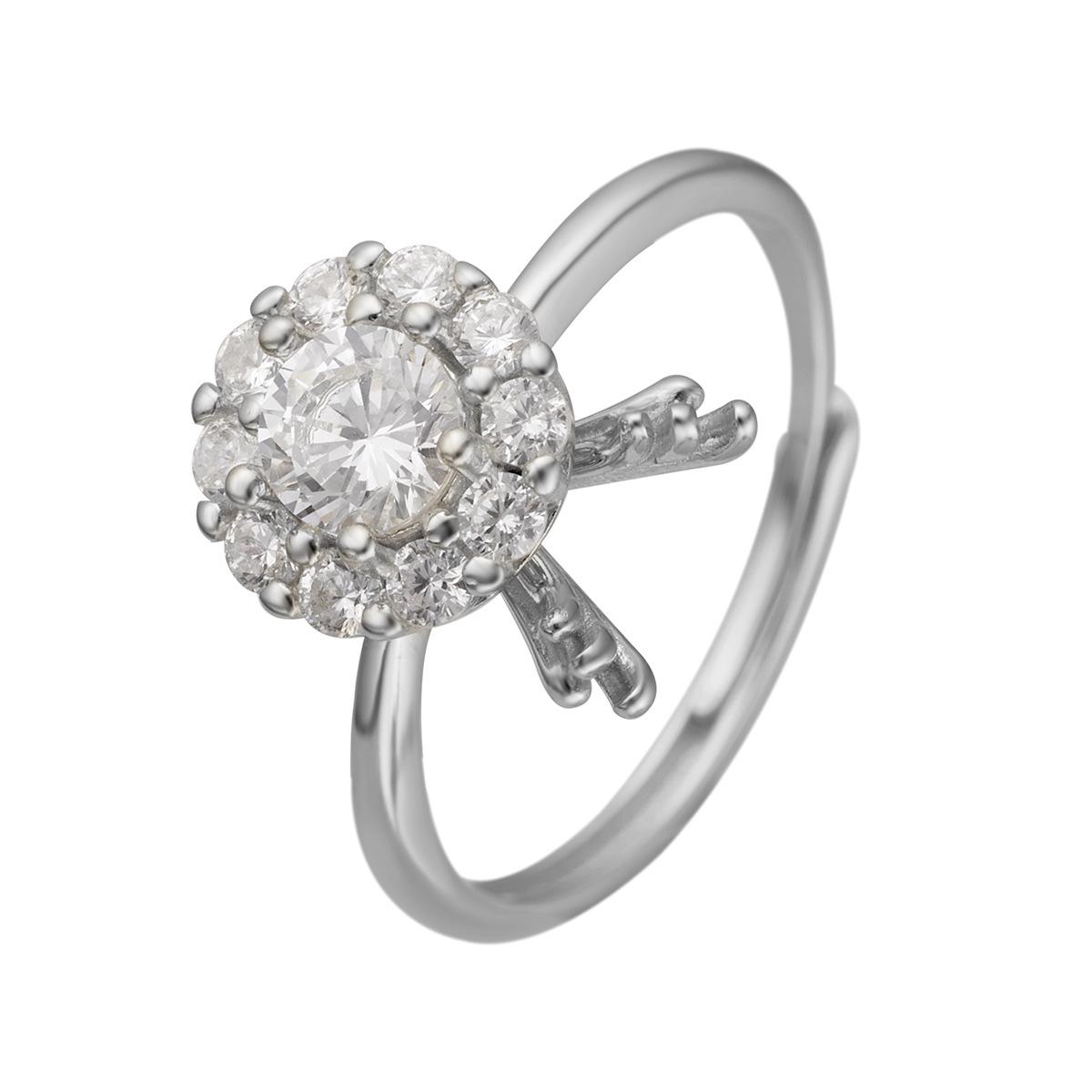 

Срібне срібло S925, що обертається, жіноче кільце з драконом, що обертається, модне світле, розкішне, повністю цирконієве, скарб живого дракона adjustable opening