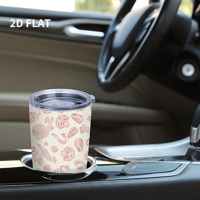 591ml Car Tumbler Seafood Shell Element Straw Cup 20oz tumbler insulated travel cup straight tumbler tumbler with lid