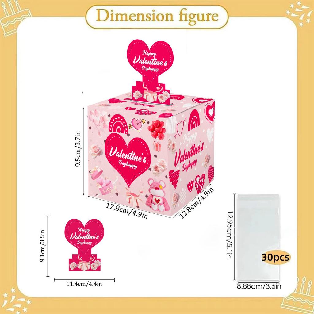 Valentine's Day Surprise Gift Box with Red Envelopes
